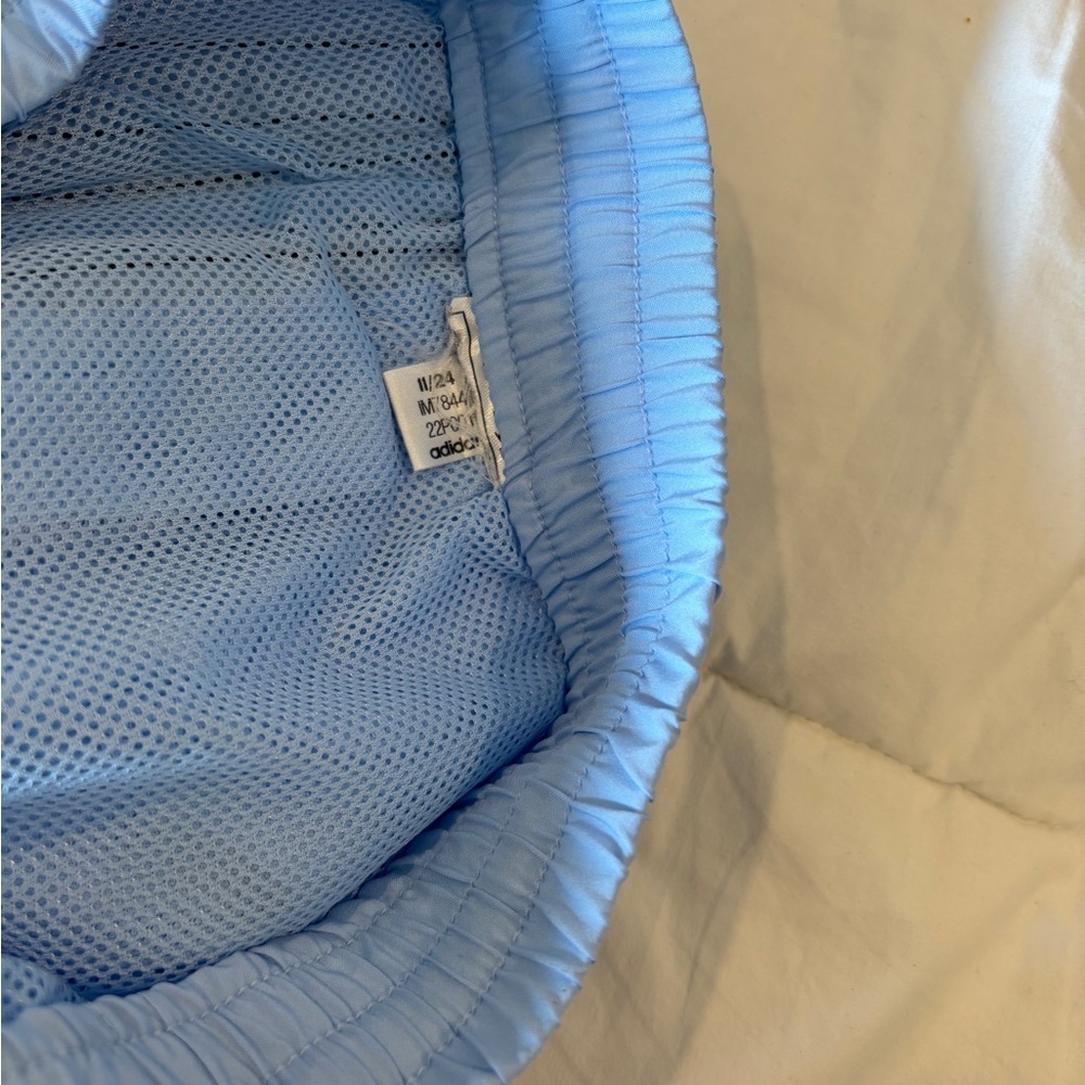 adidas Light Blue Athletic Shorts with Black Accents - Picture 4 of 4